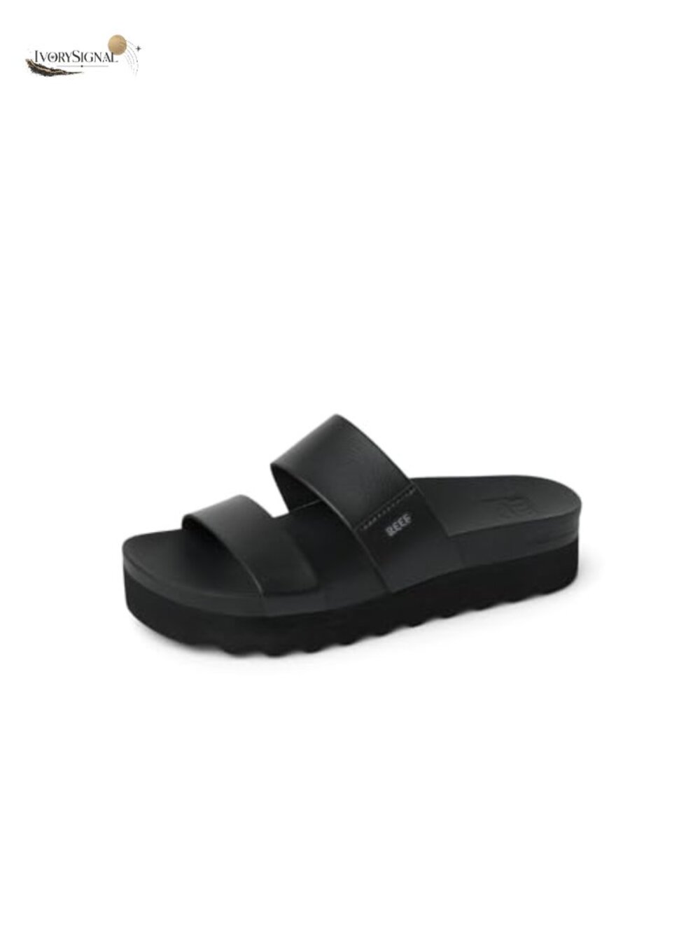 Platform Slide Sandals Vegan Leather Arch Support Cushion Footbed